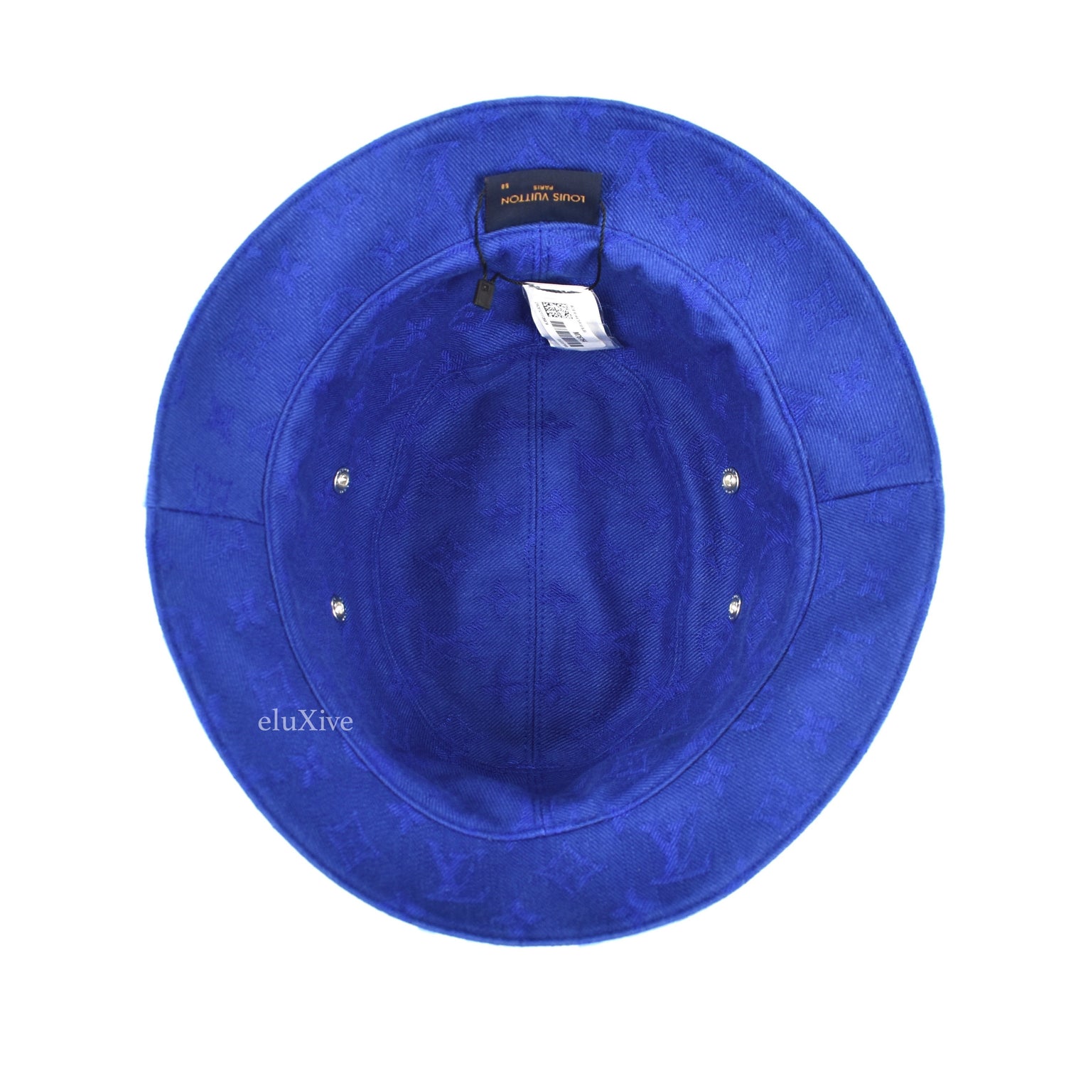 Louis Vuitton - LV Play Monogram Aquagarden Bucket Hat - Cotton - Blue - Size: M - Luxury