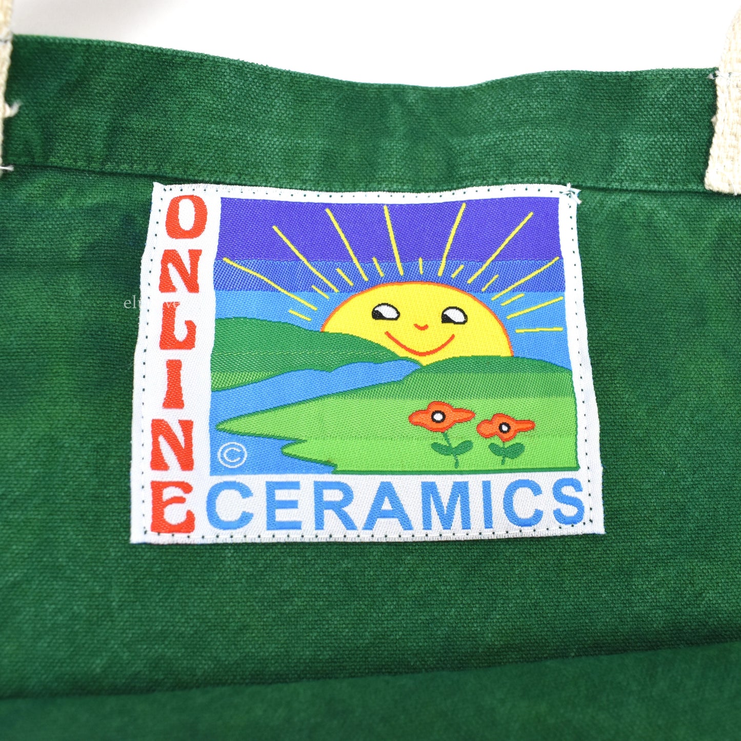 Online Ceramics - Turtle / Butterfly Logo Tote Bag