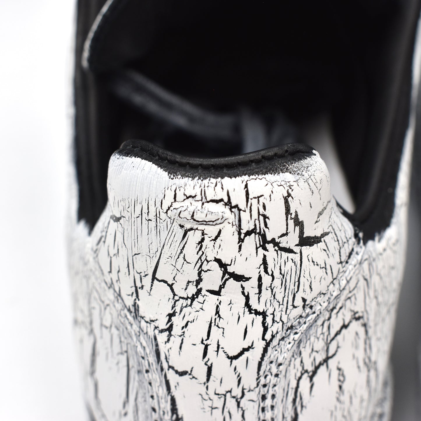 Maison Margiela - Black Leather White Painted GAT Sneakers