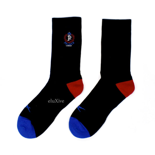 Palace x Reebok - Wreath Logo Socks (Black)