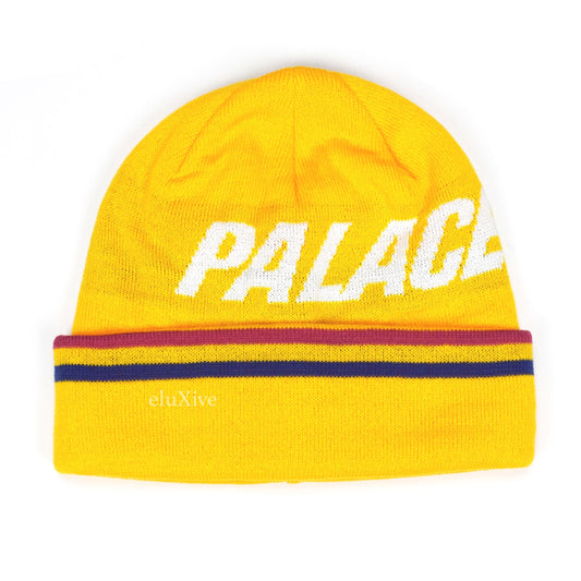 Palace - Ferghouse Logo Knit Beanie (Yellow)