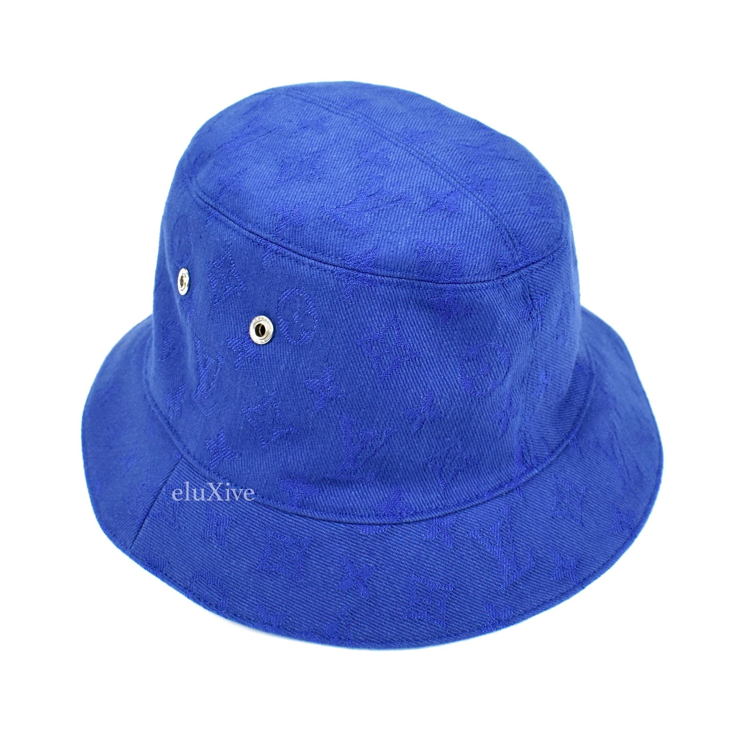 LOUIS VUITTON Watercolor Monogram Bucket Hat 58 Blue 962081