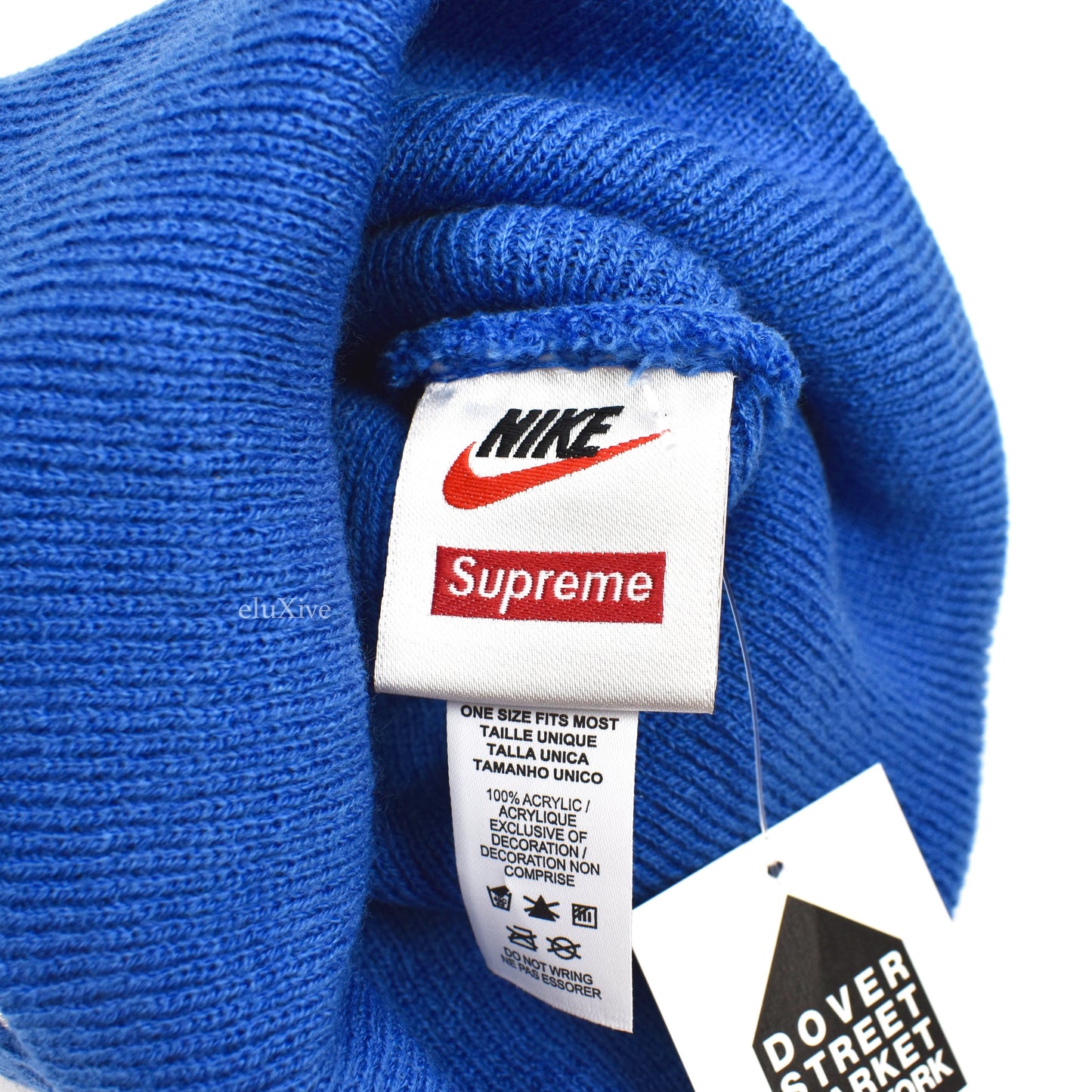 Supreme x Nike - Snakeskin Logo Beanie (Blue)