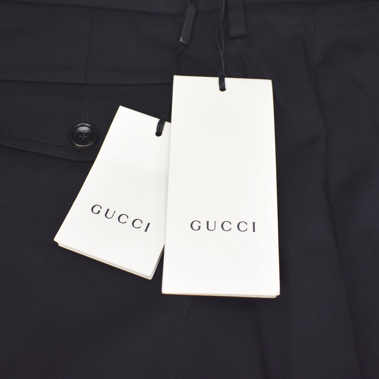 Gucci - Black Bee Logo Tag Pants