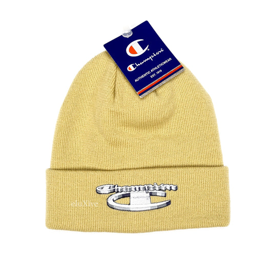 Supreme x Champion Metallic Logo Beanie (Tan)