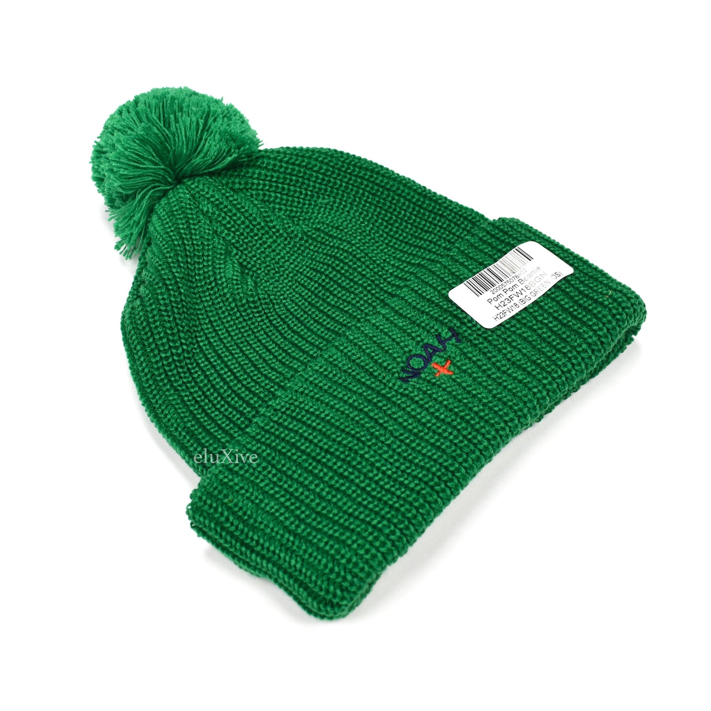 Noah - Green Core Logo Pom Pom Beanie