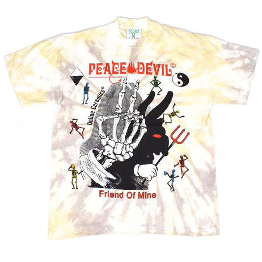 Online Ceramics - Peace Devil Tie-Dye T-Shirt