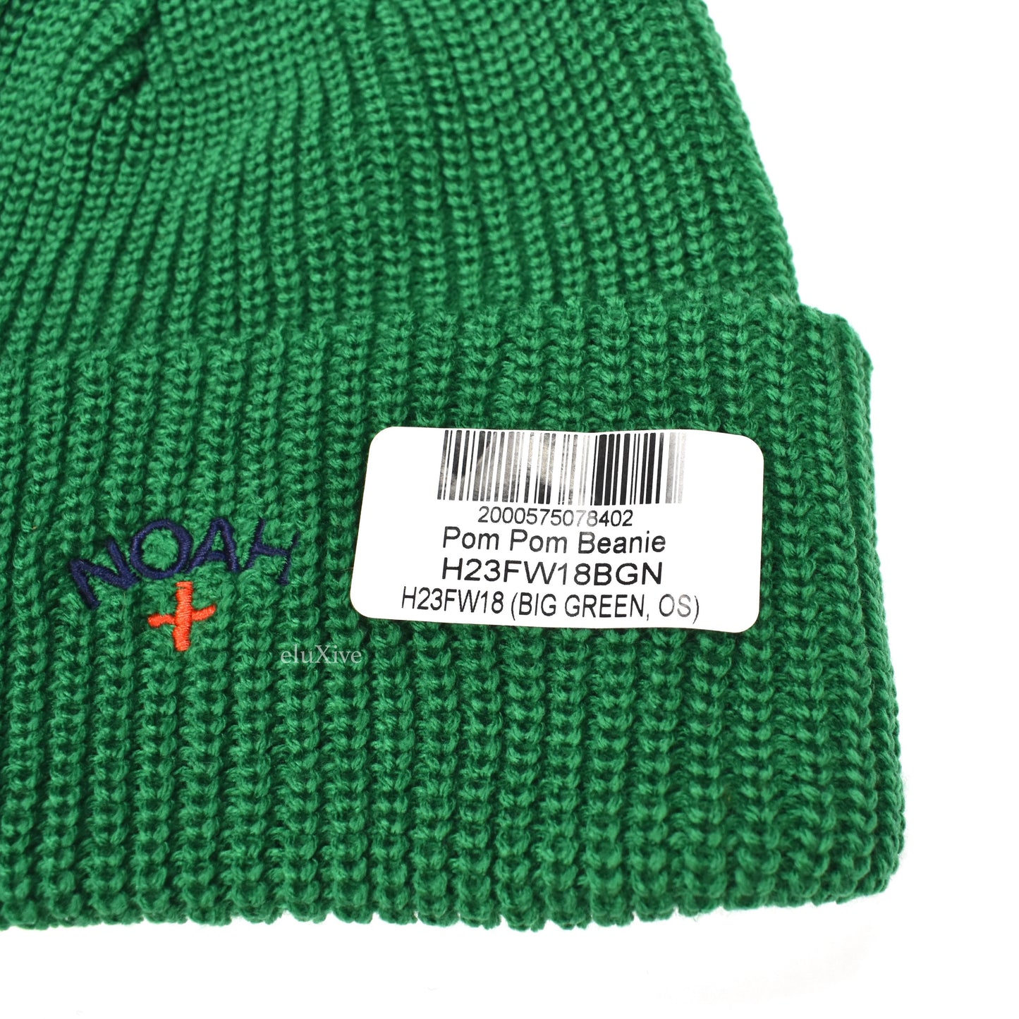 Noah - Green Core Logo Pom Pom Beanie