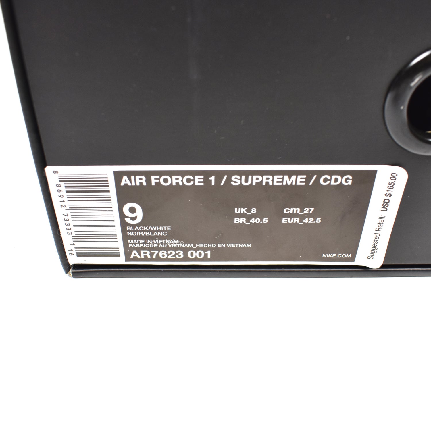 Supreme x Air Force 1 Low 'Box Logo - Black' | Nike 9