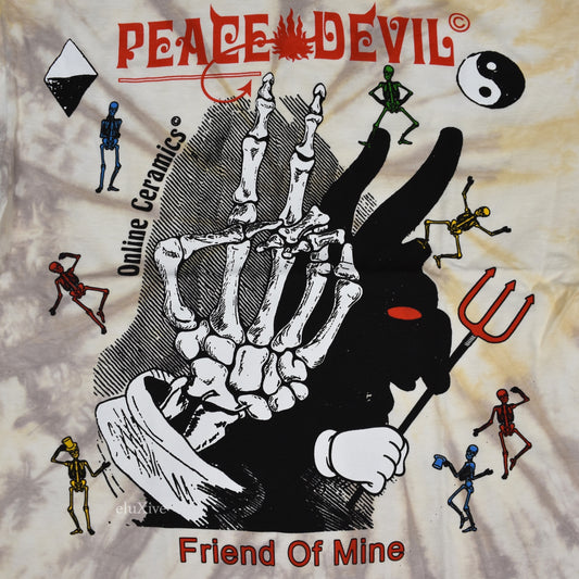 Online Ceramics - Peace Devil Tie-Dye T-Shirt