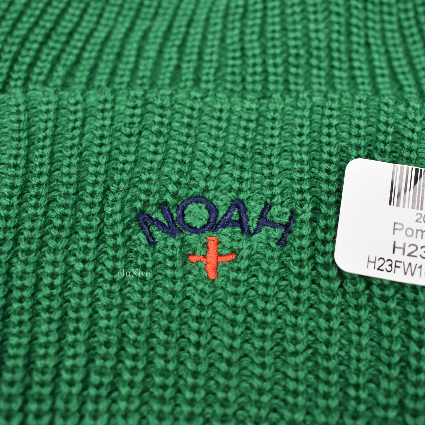 Noah - Green Core Logo Pom Pom Beanie