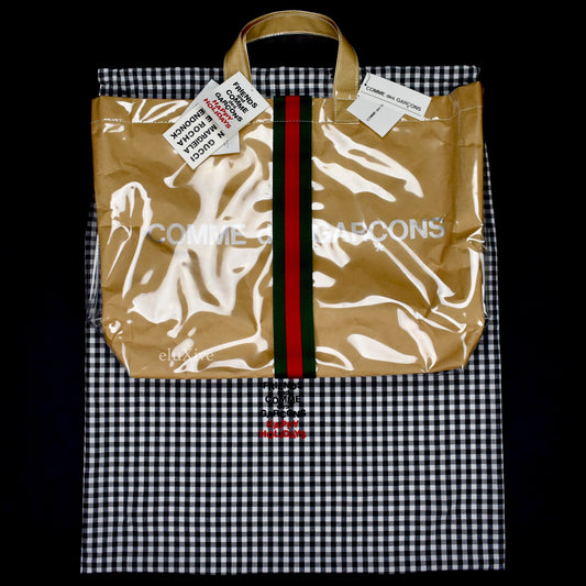 Commes des Garcons x Gucci - Paper & Plastic Logo Tote Bag