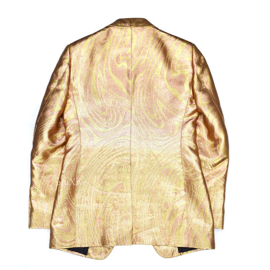 Tom Ford - Gold Swirl Woven Blazer