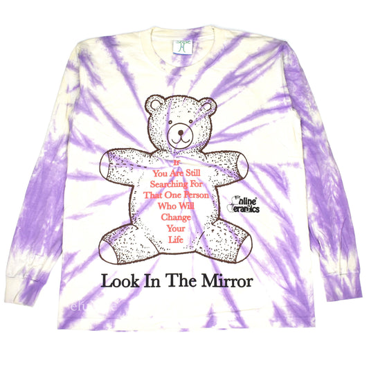 Online Ceramics - Look In the Mirror Bear Tie-Dye L/S T-Shirt