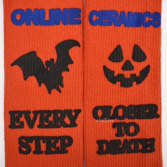 Online Ceramics - Every Step Closer to Death Logo Socks (Orange)