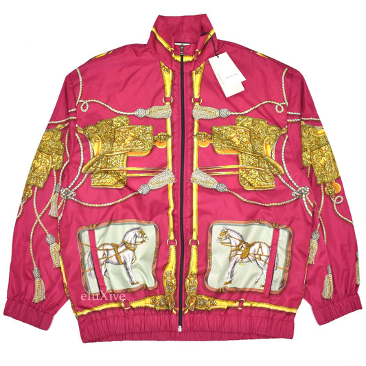 Gucci - Pink Equestrian Print Track Jacket