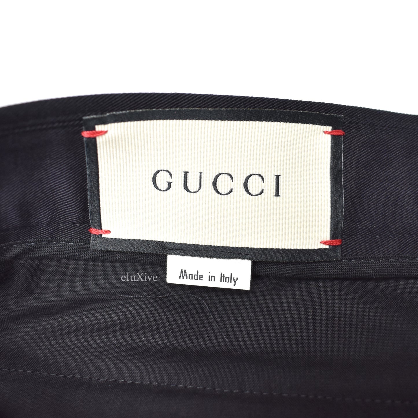 Gucci - Black Bee Logo Tag Pants
