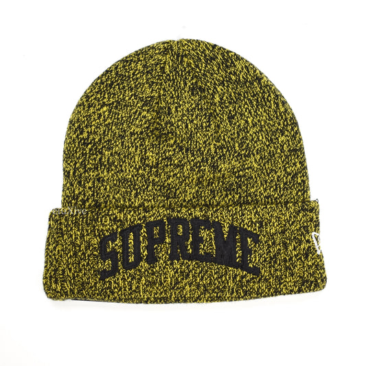 Supreme x New Era - Yellow Speckle Arc Logo Beanie