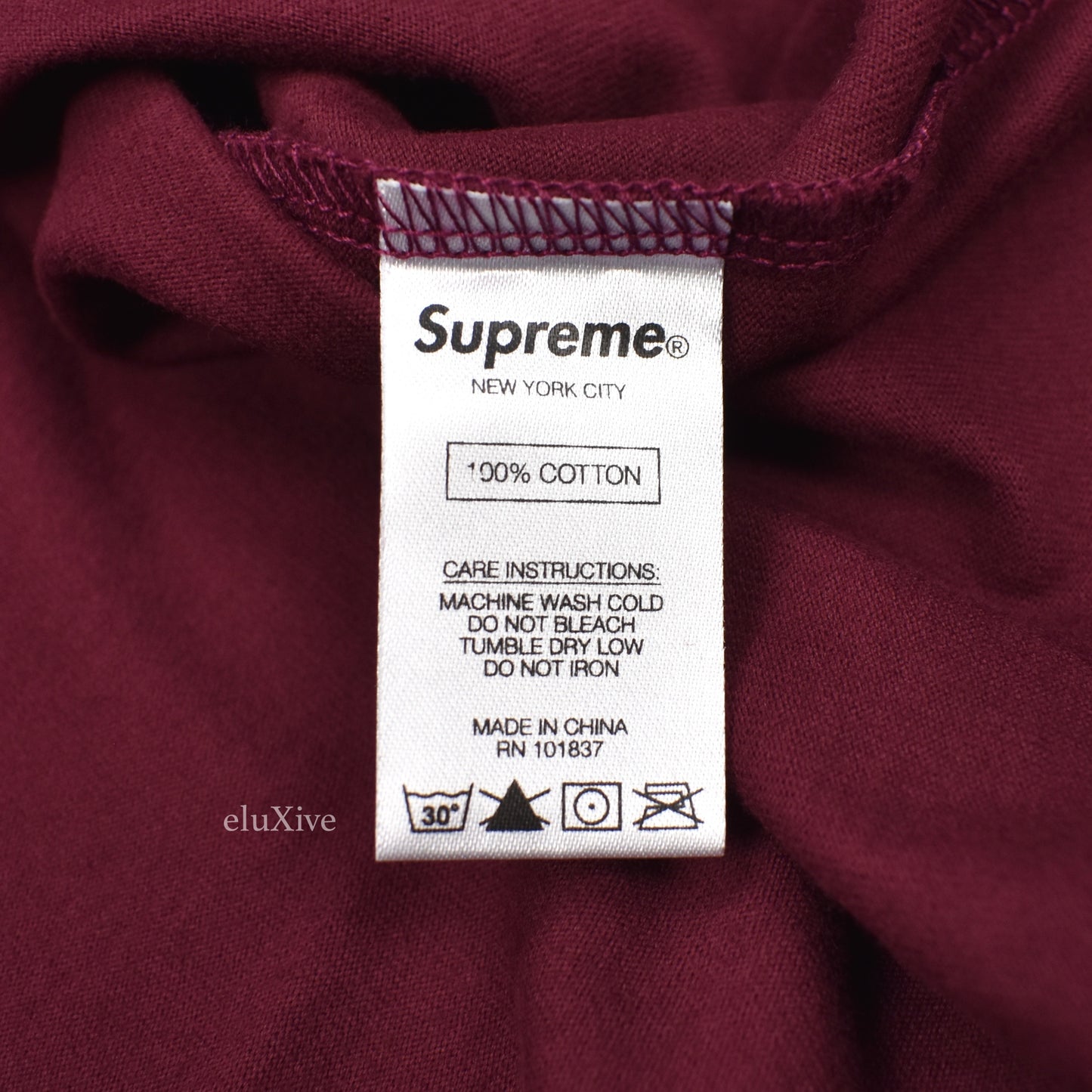 Supreme x Playboy - Bunny Logo T-Shirt (Burgundy)