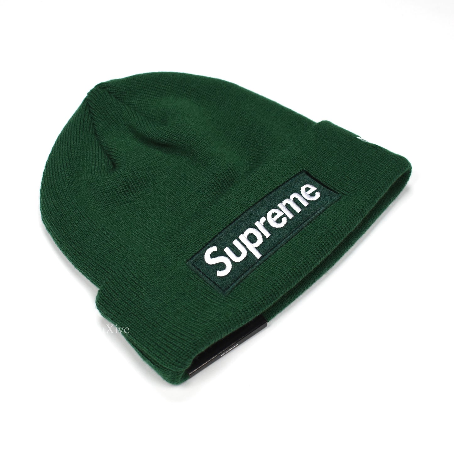 Supreme x New Era - Dark Green Box Logo Beanie