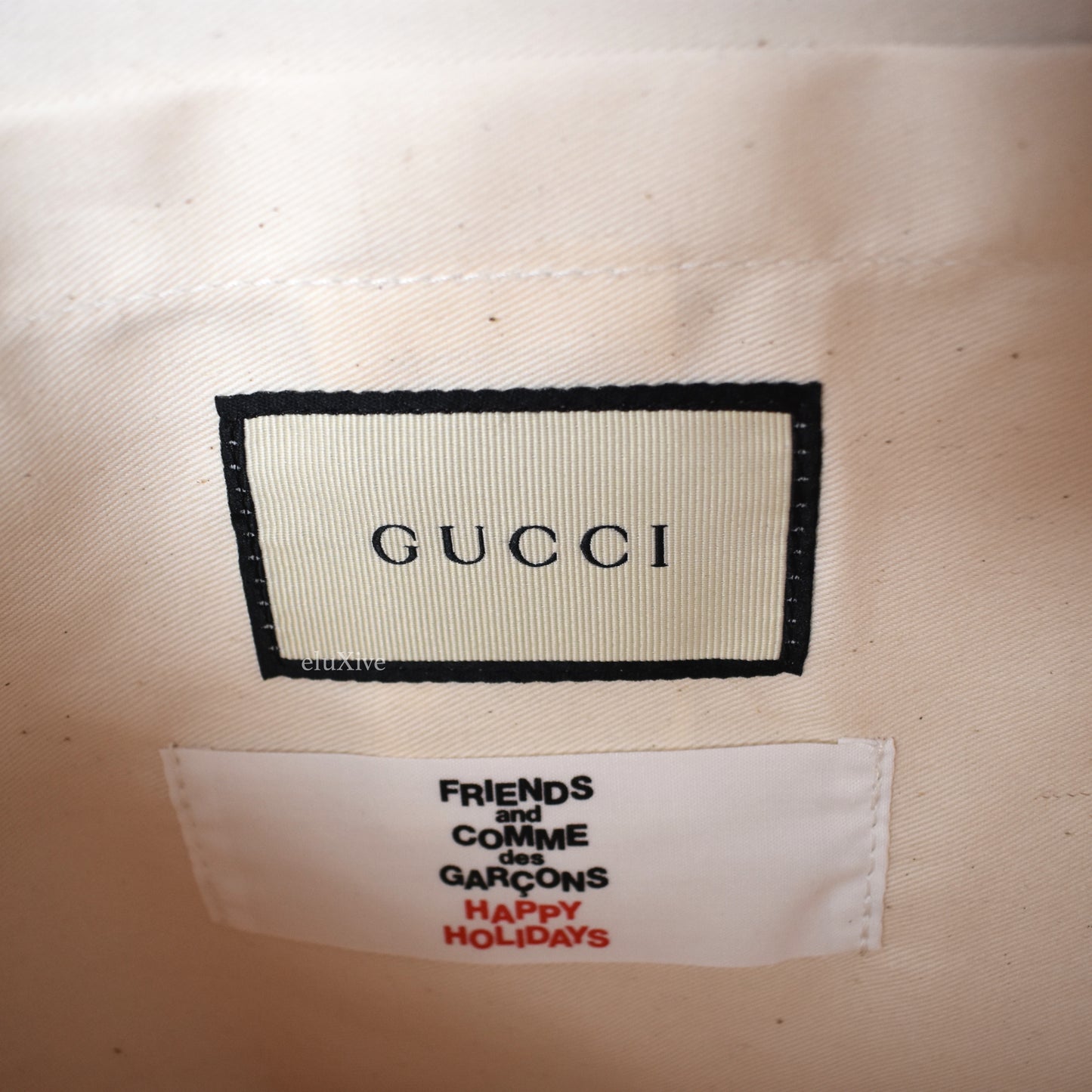 Commes des Garcons x Gucci - Paper & Plastic Logo Tote Bag