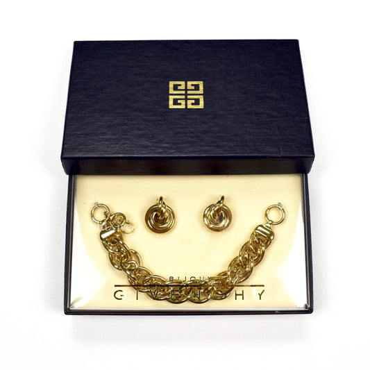 Givenchy - Gold Chain Bracelet & Earrings Gift Set
