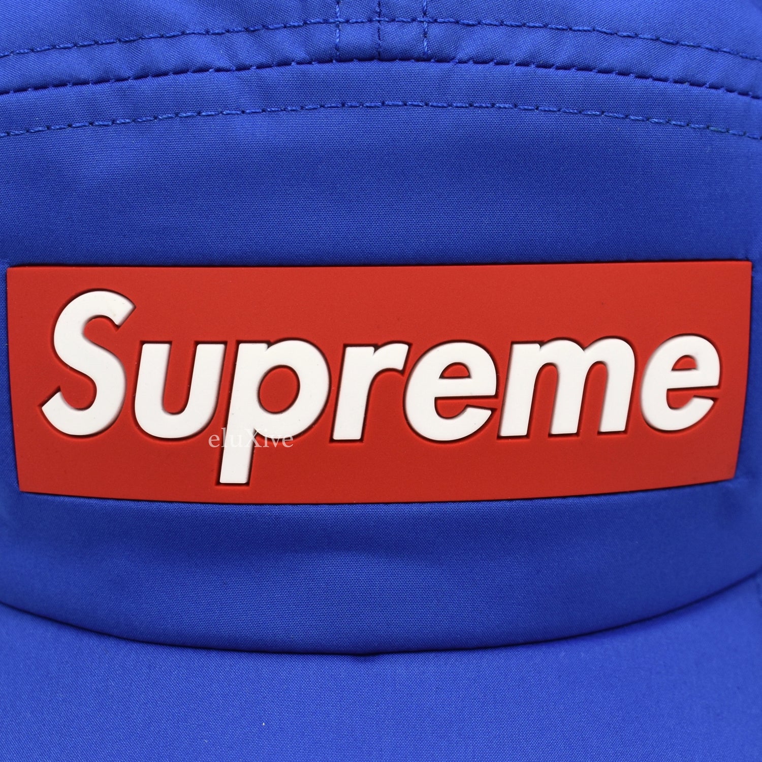 Supreme - Inset Rubber Box Logo Hat (Blue) – eluXive