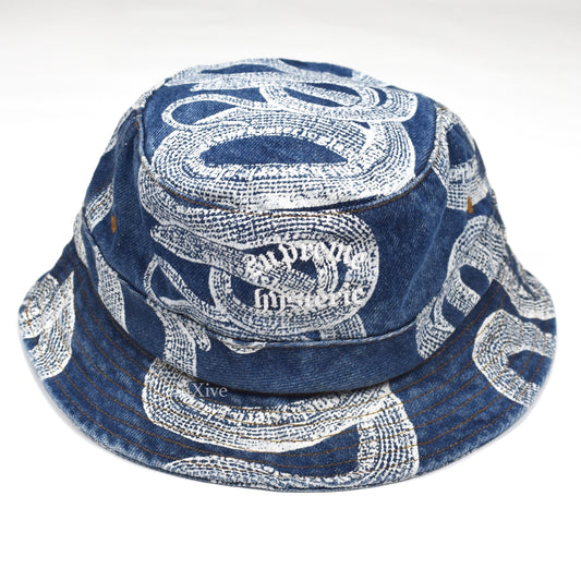 Supreme x Hysteric Glamour - Snake Print Denim Bucket Hat