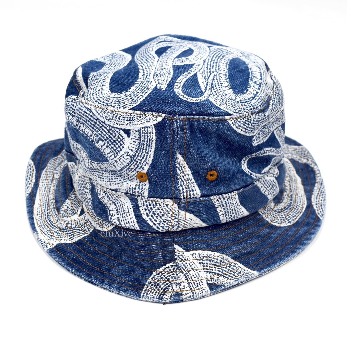 Supreme x Hysteric Glamour - Snake Print Denim Bucket Hat