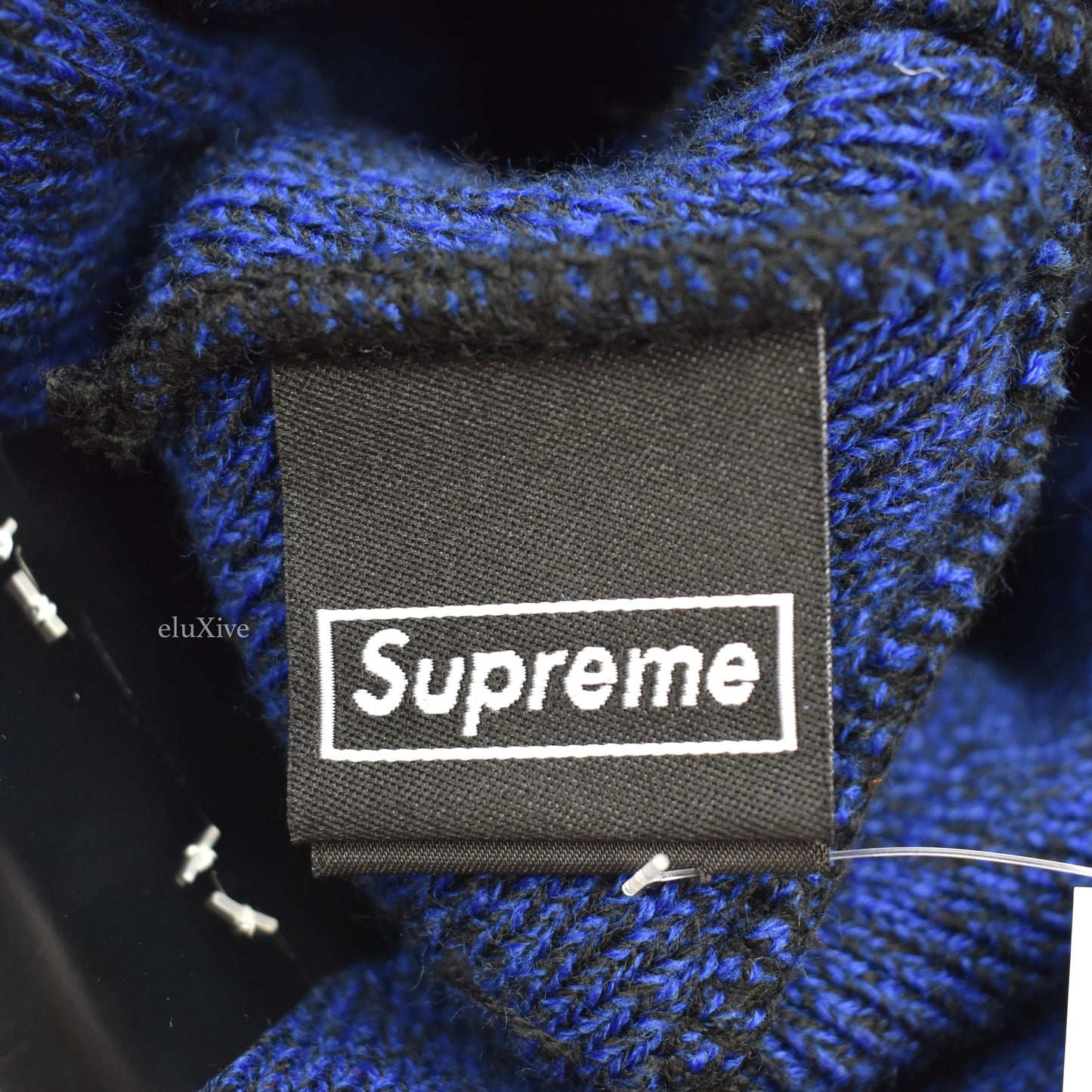 Supreme x New Era - Blue Speckle Arc Logo Beanie