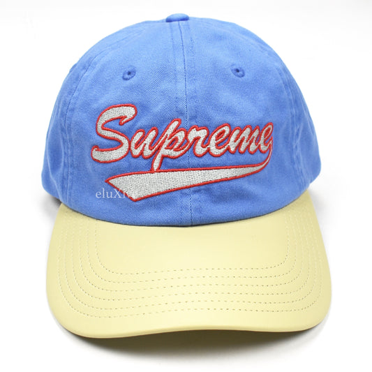 Supreme - Leather Visor 6-Panel Hat (Light Blue)