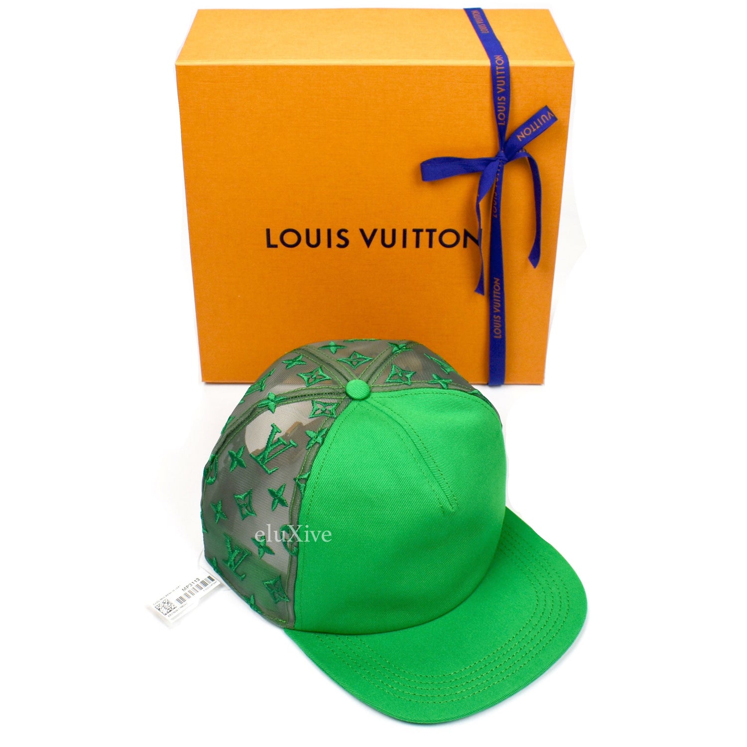 Louis Vuitton Everyday LV Embroidered Mesh Cap Green in Cotton