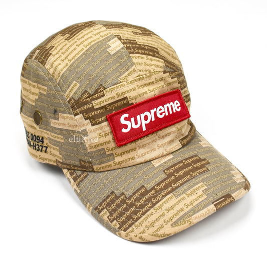 Supreme - Military Allover Box Logo Hat (Tan)