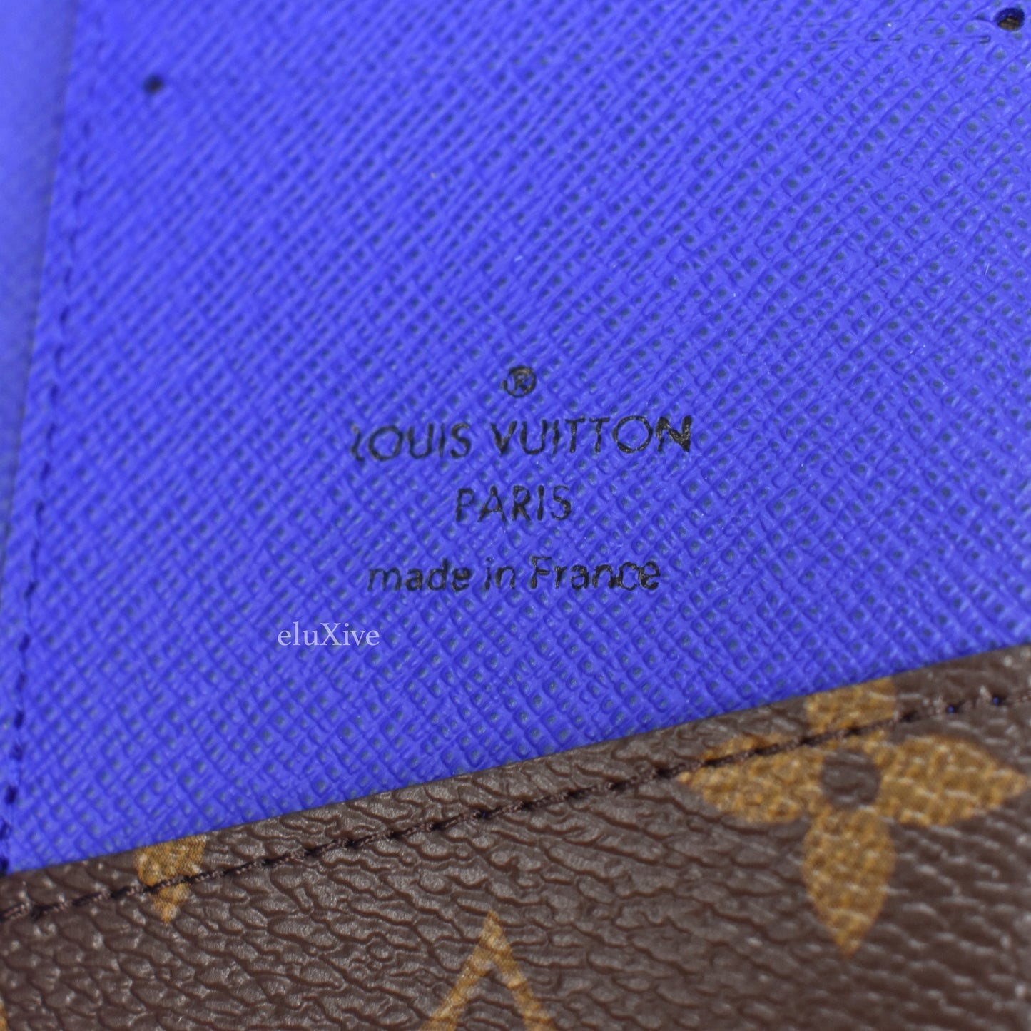 Louis Vuitton - Brown Monogram Macassar Pocket Organizer (Blue)