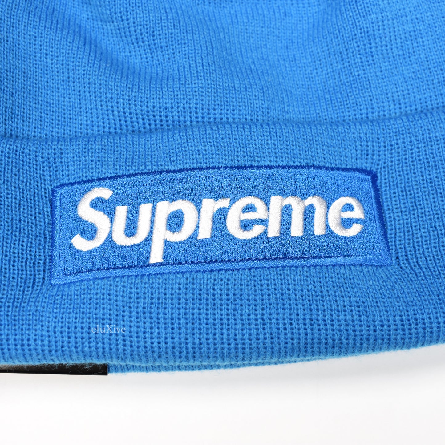 Supreme x New Era - Bright Blue Box Logo Beanie