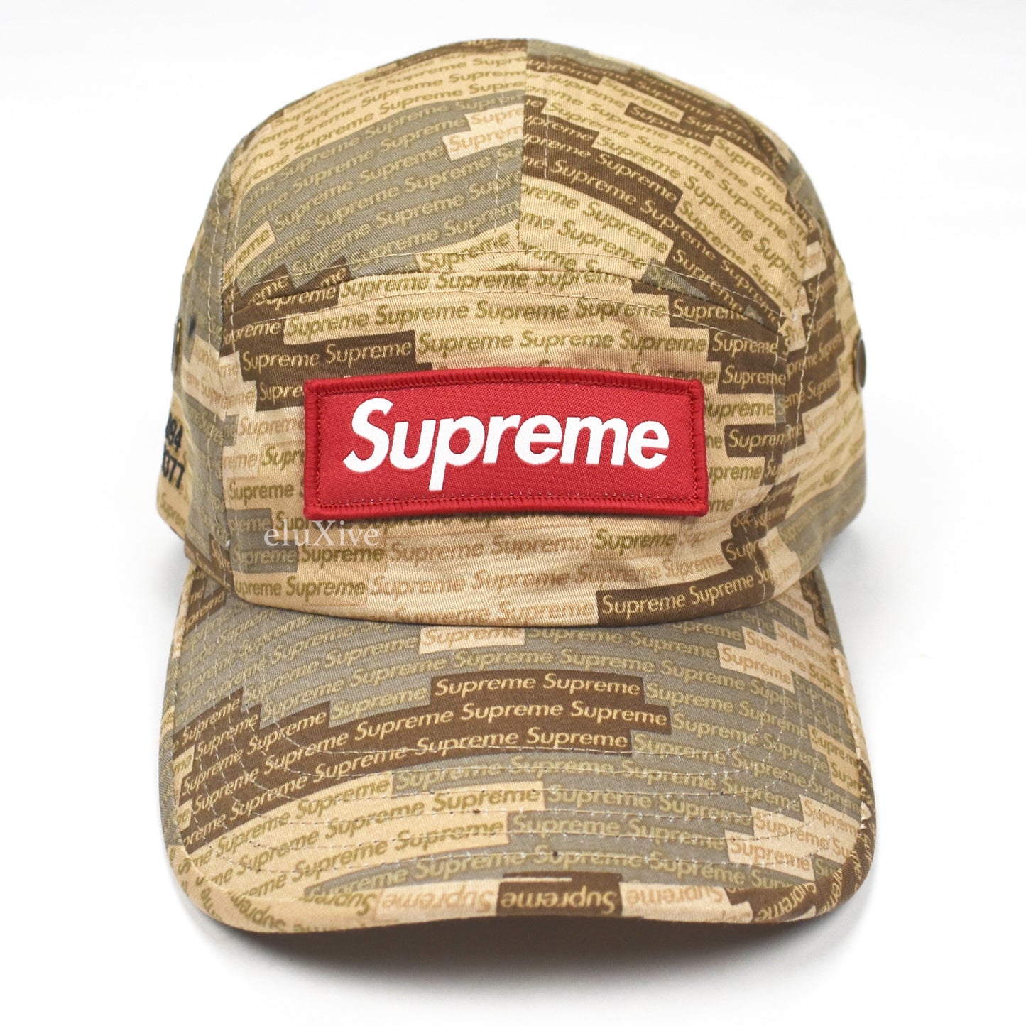 Supreme - Military Allover Box Logo Hat (Tan)