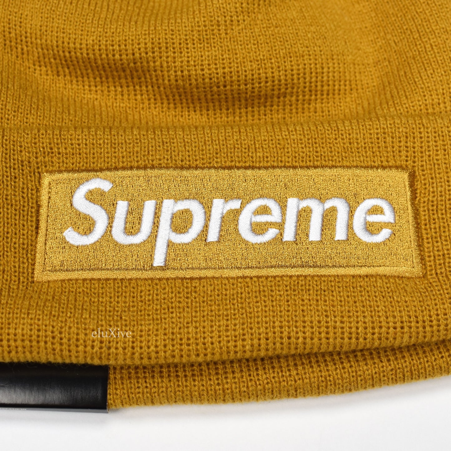 Supreme x New Era - Mustard Box Logo Beanie