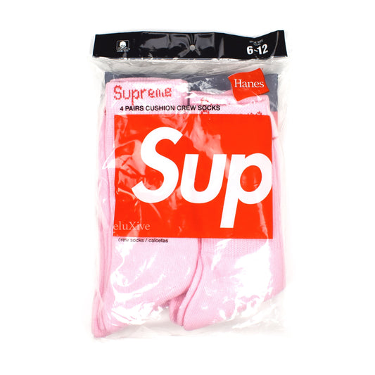 Supreme - Pink Logo Knit Socks (4-Pack)