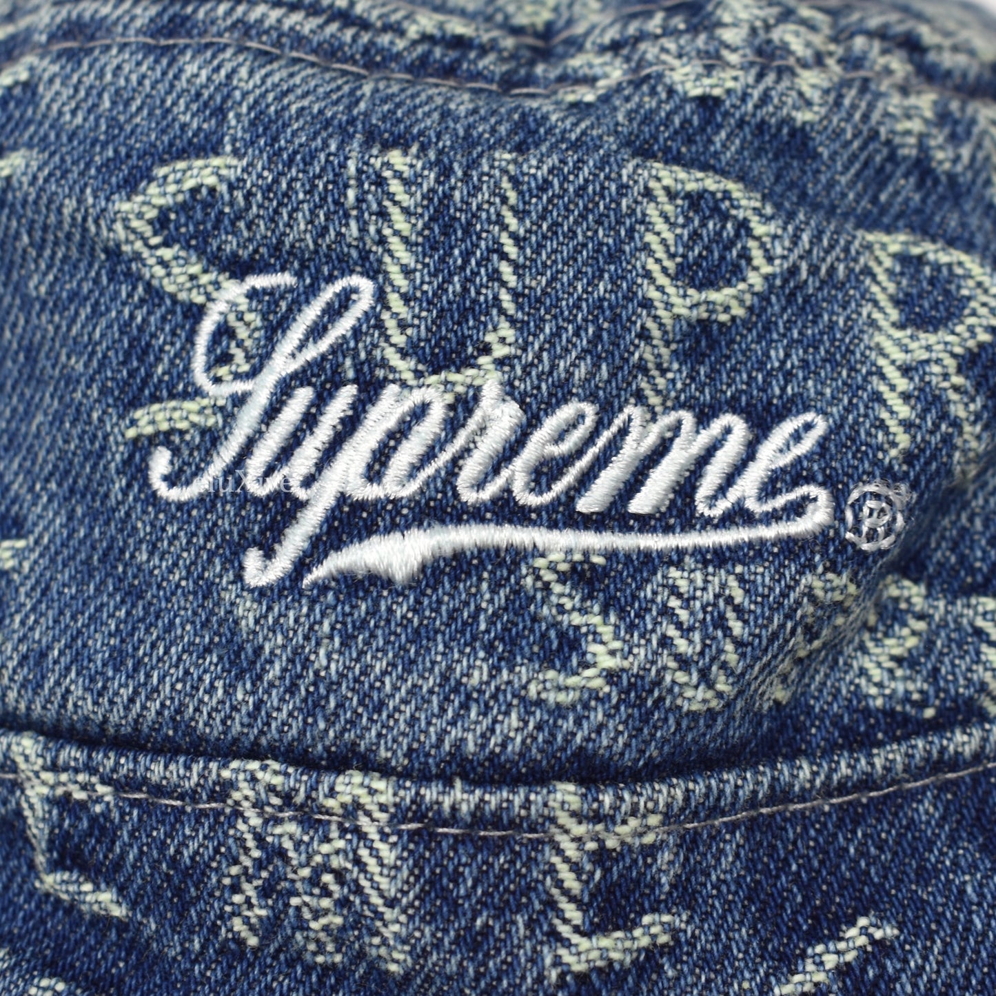 Supreme - Warped Denim Logo Jacquard Bucket Hat