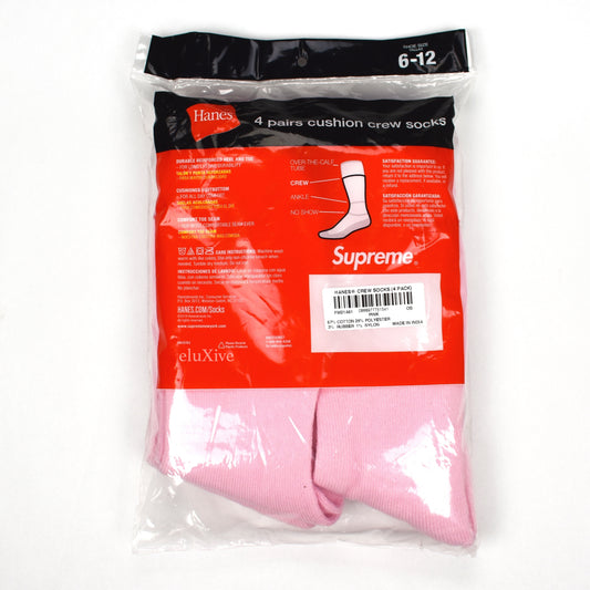 Supreme - Pink Logo Knit Socks (4-Pack)