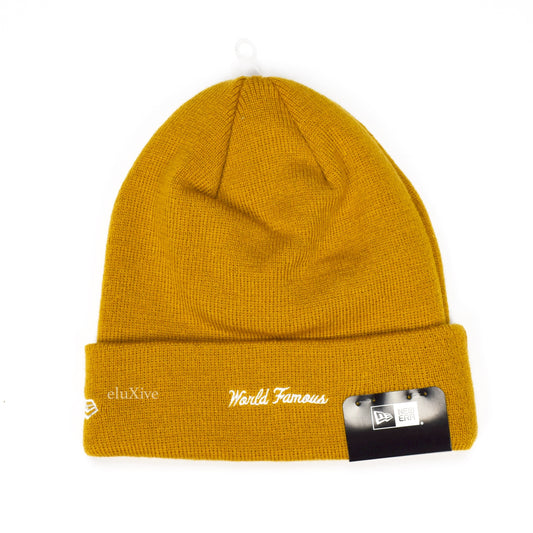 Supreme x New Era - Mustard Box Logo Beanie