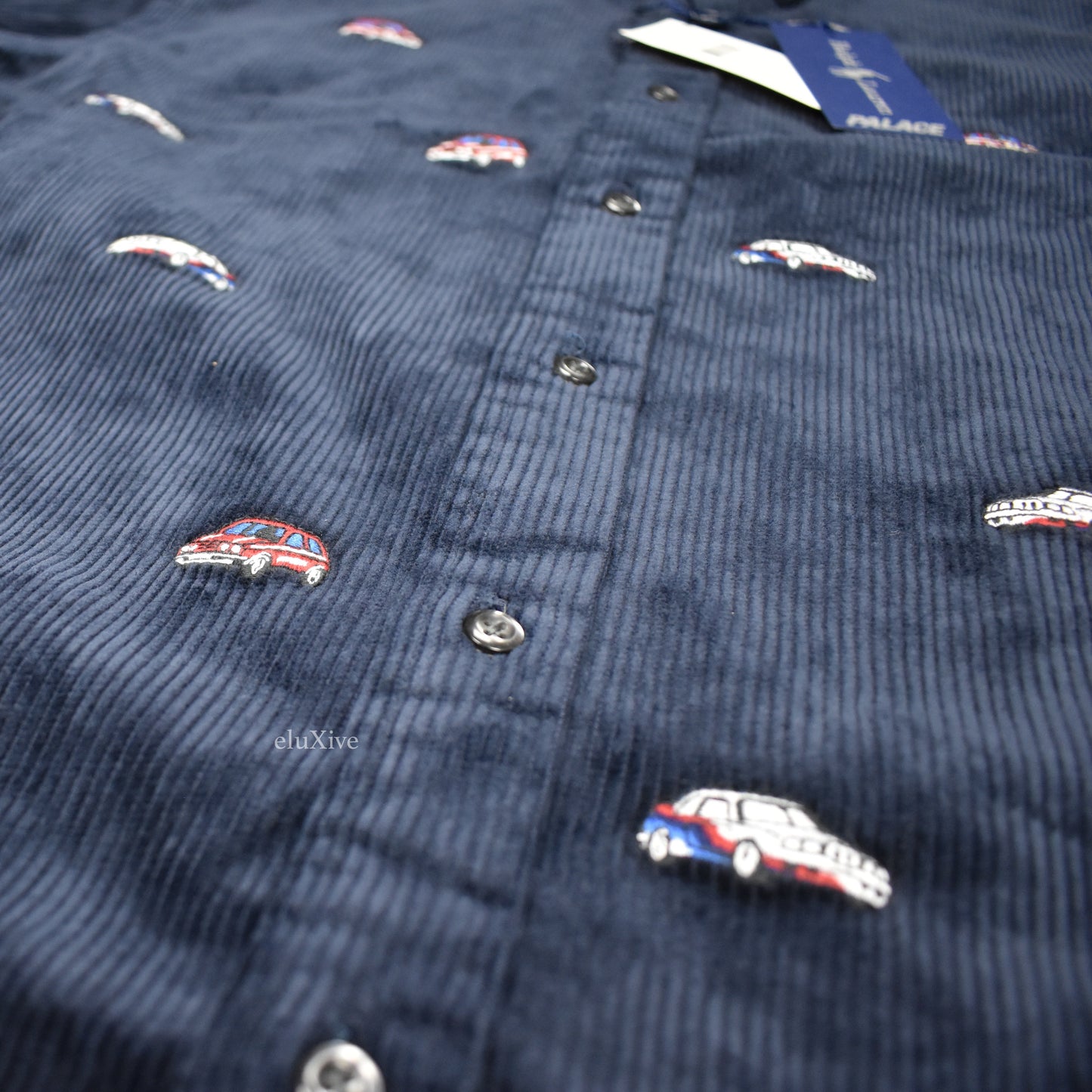 Palace x Ralph Lauren - Navy Car Embroidered Shirt