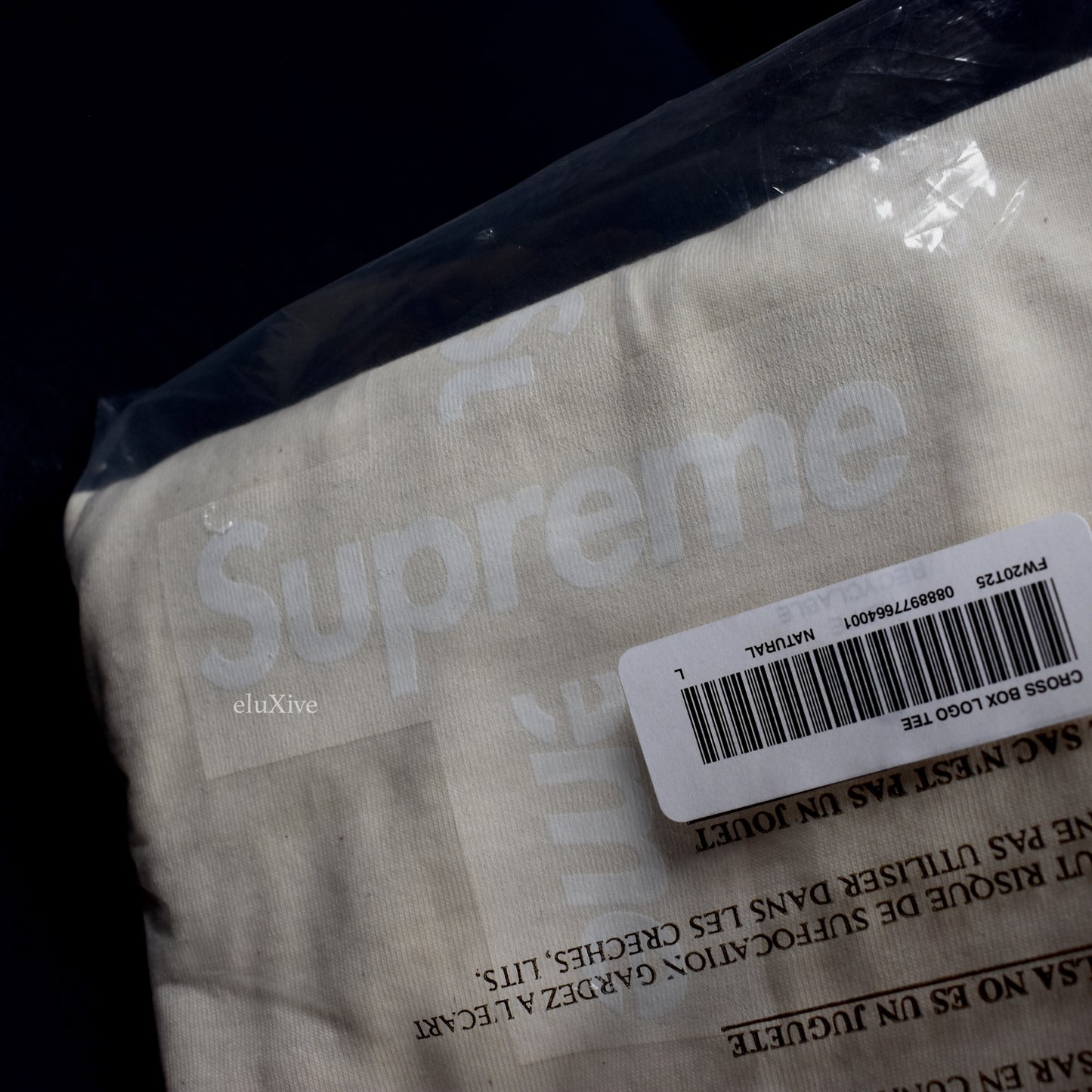 Supreme - Cross Box Logo T-Shirt (Natural)