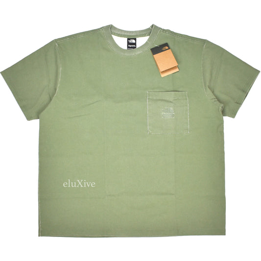 Supreme x The North Face - Pigment Print Logo T-Shirt (Olive)