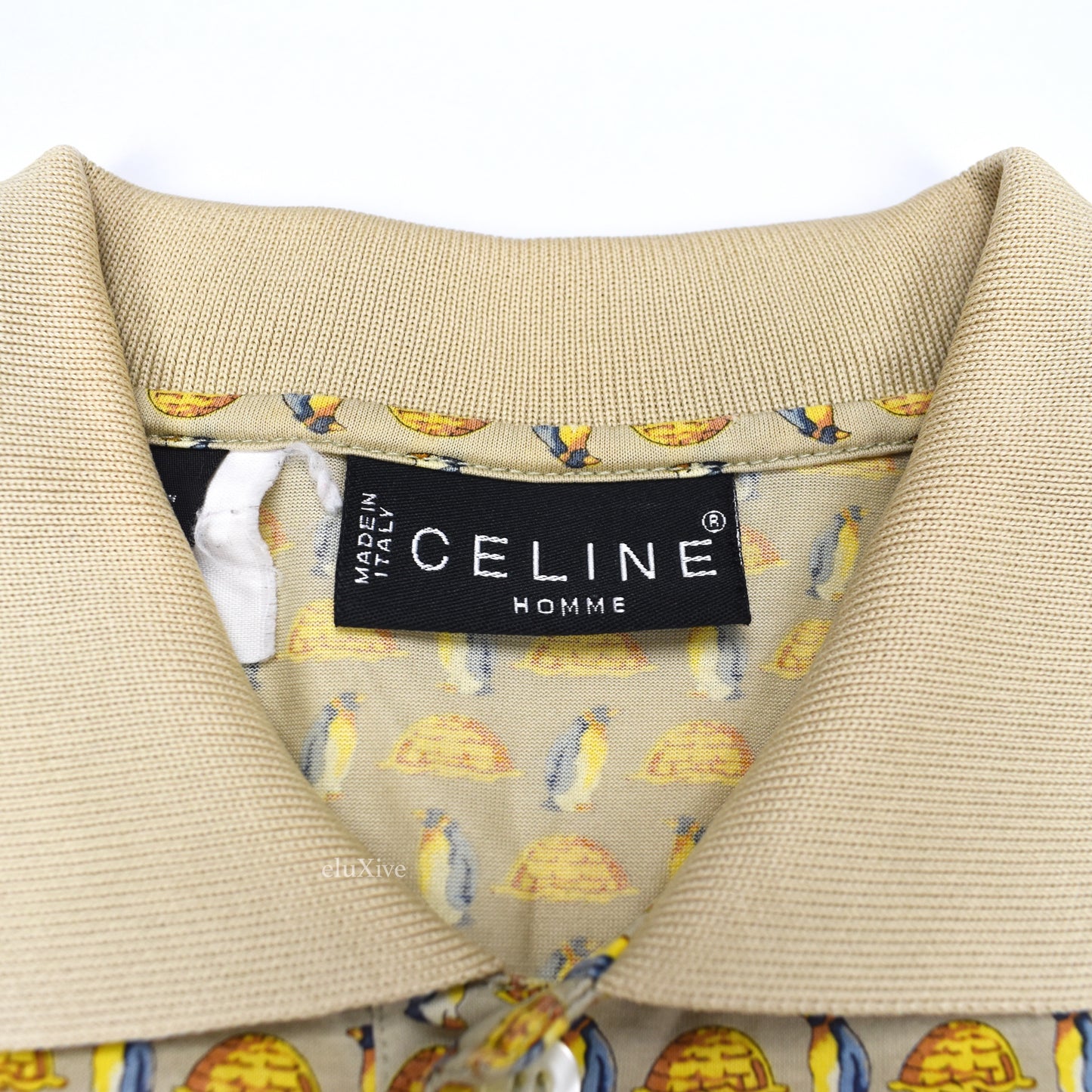 Celine - Vintage Penguin Print L/S Polo Shirt