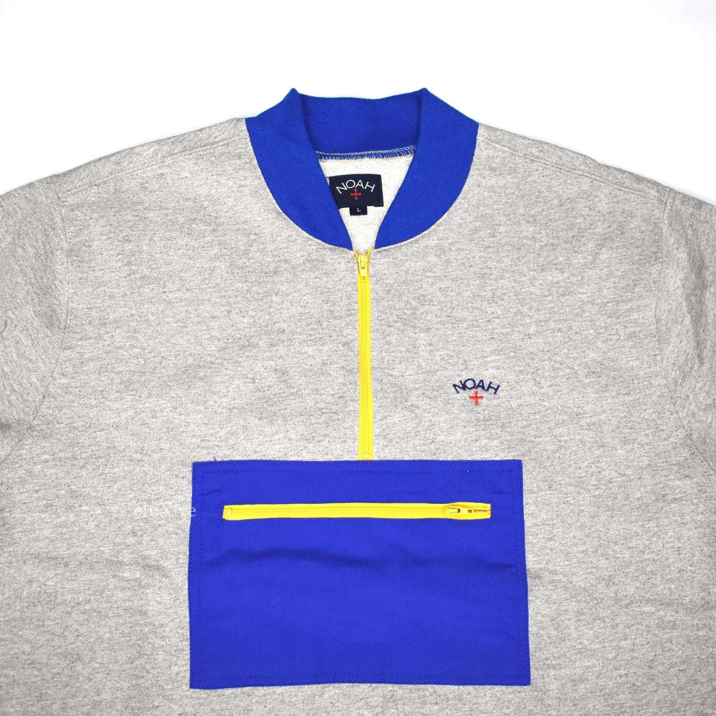 Noah - Gray 1/4 Zip Logo Pullover