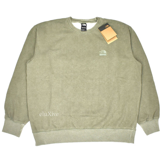 Supreme x The North Face - Pigment Print Logo Sweatshirt (Olive)