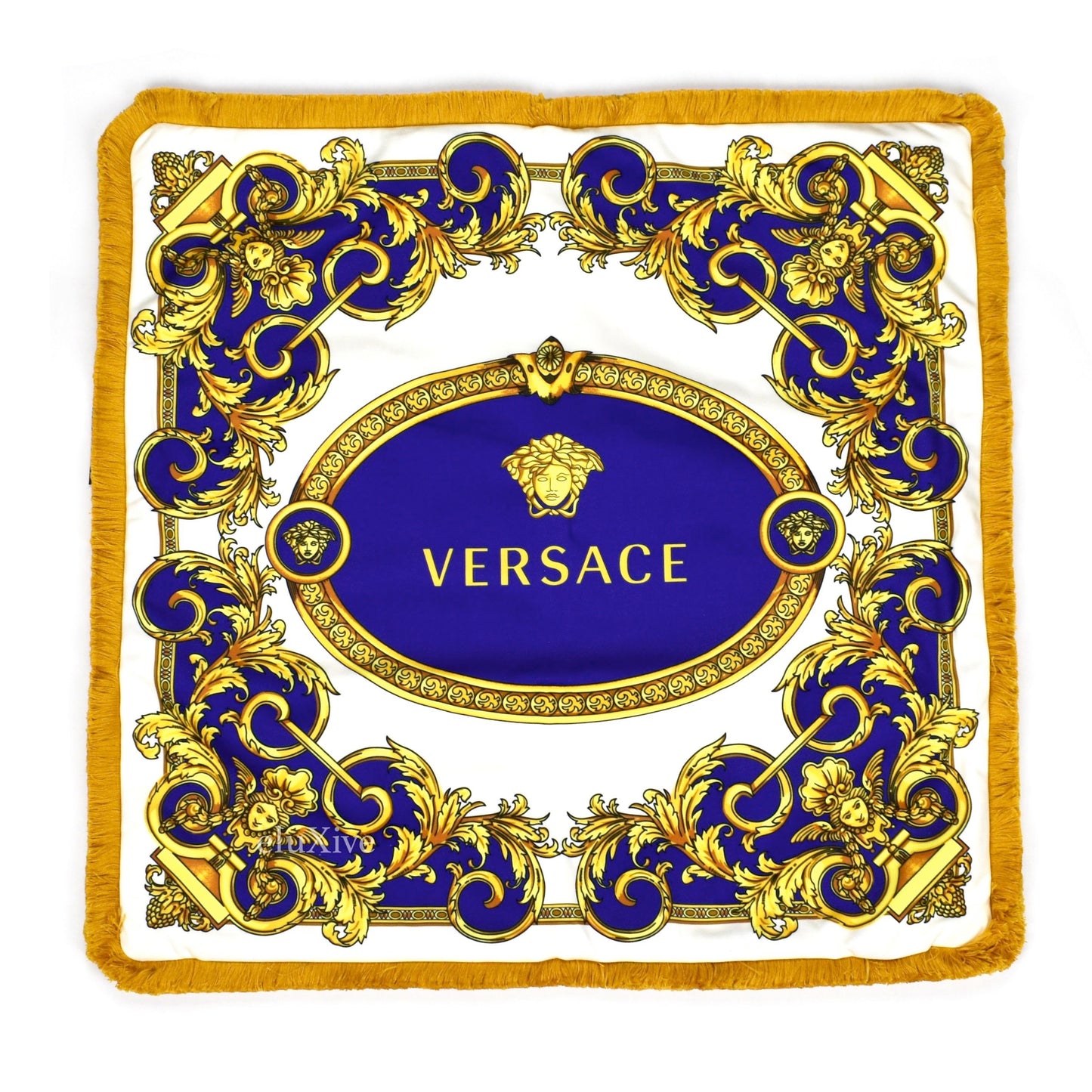 Versace - Blue Barocco Medusa Pillow Case