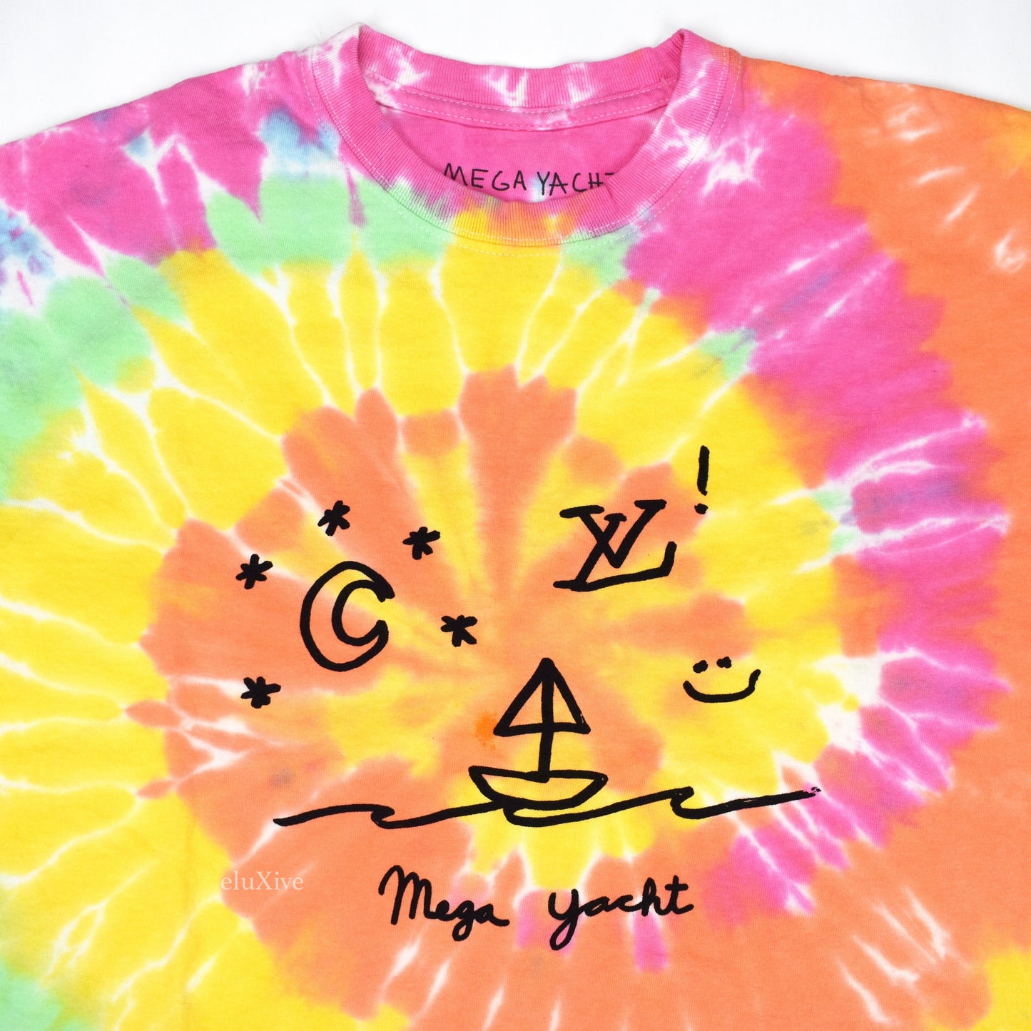 Mega Yacht - Tie-Dye 'LV' Eternity Logo T-Shirt