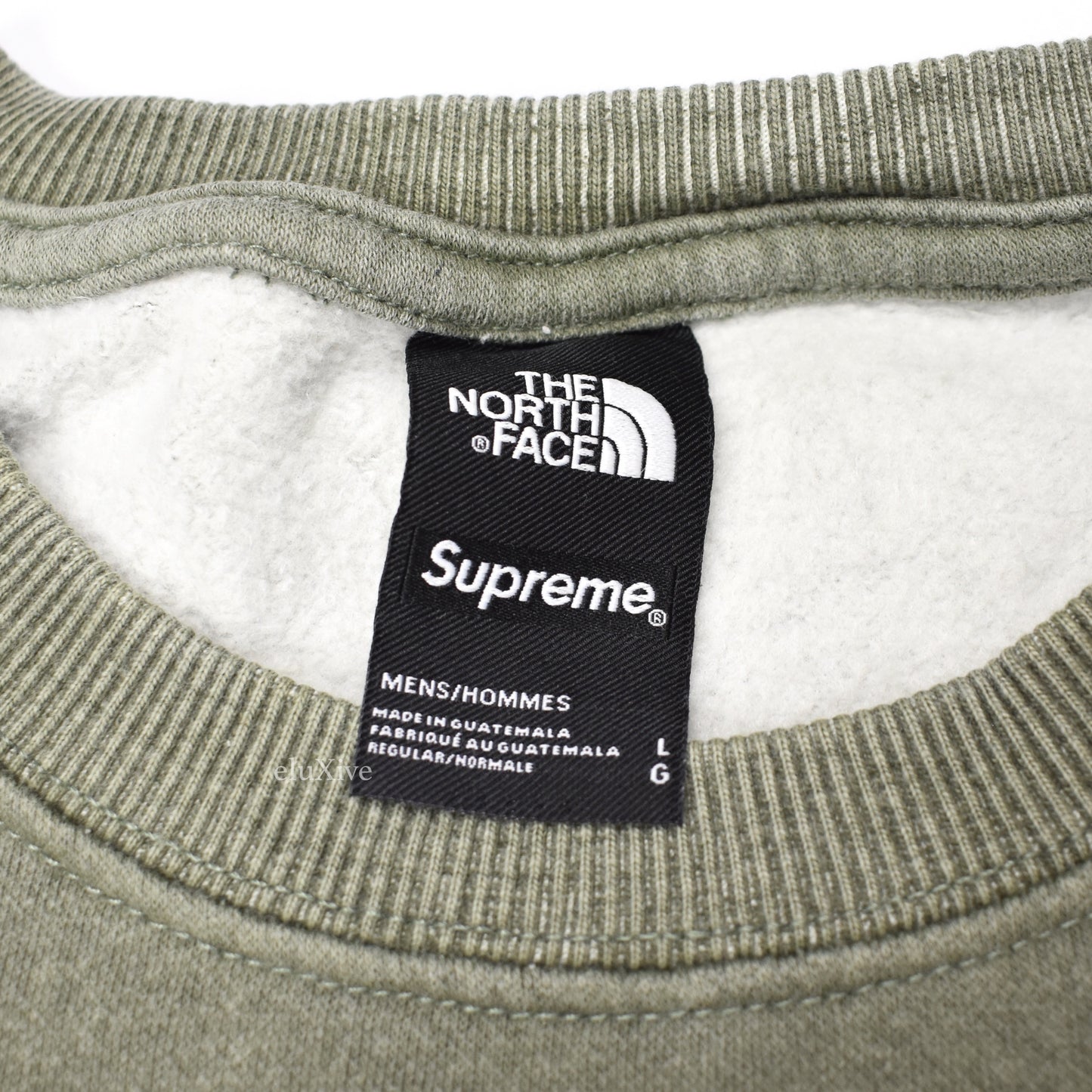 Supreme x The North Face - Pigment Print Logo Sweatshirt (Olive)